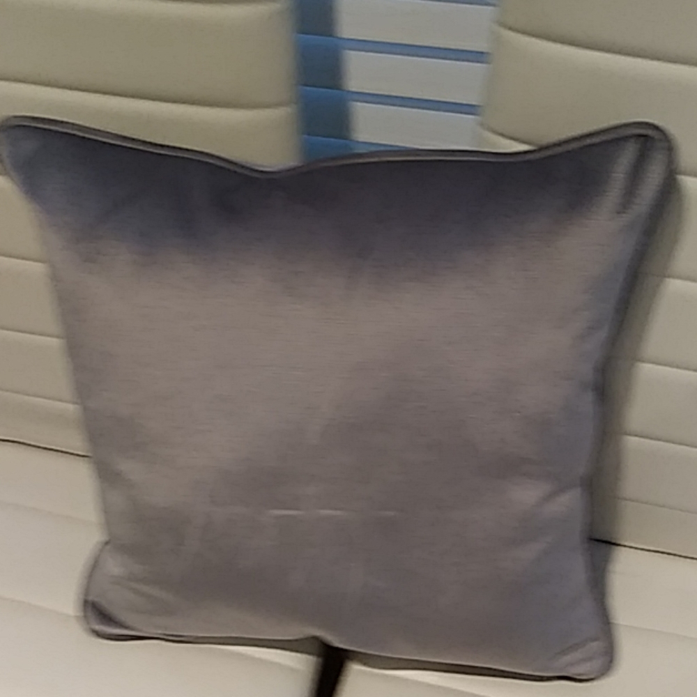 Gray Velvet Throw Pillow